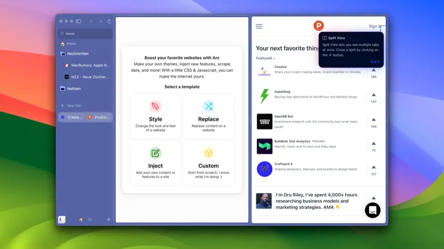 Arc Browser - Arc Browser Screenshot 03 Arc Browser - Arc Browser Screenshot 03